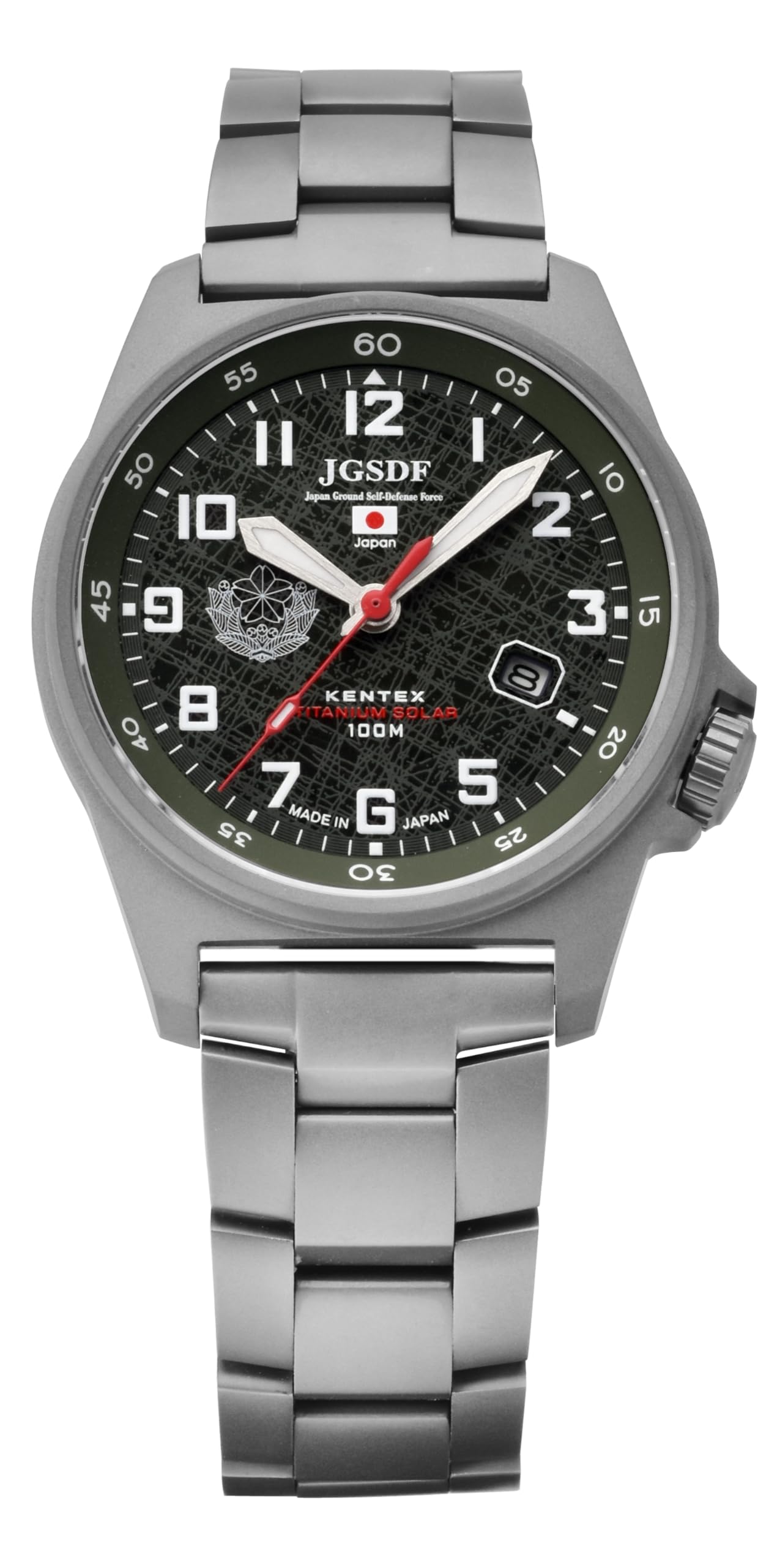 

Kentex JSDF Titanium Solar Watch Silver S815M-04 Men s зелений