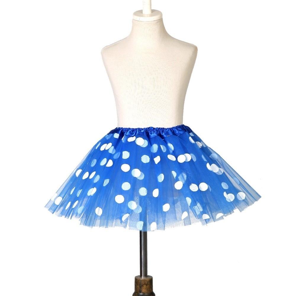 Polka Dot Print Tulle Dance Pettiskirt Layered Princess Skirt Ballet Dancewear Tutu Skirts  Adult