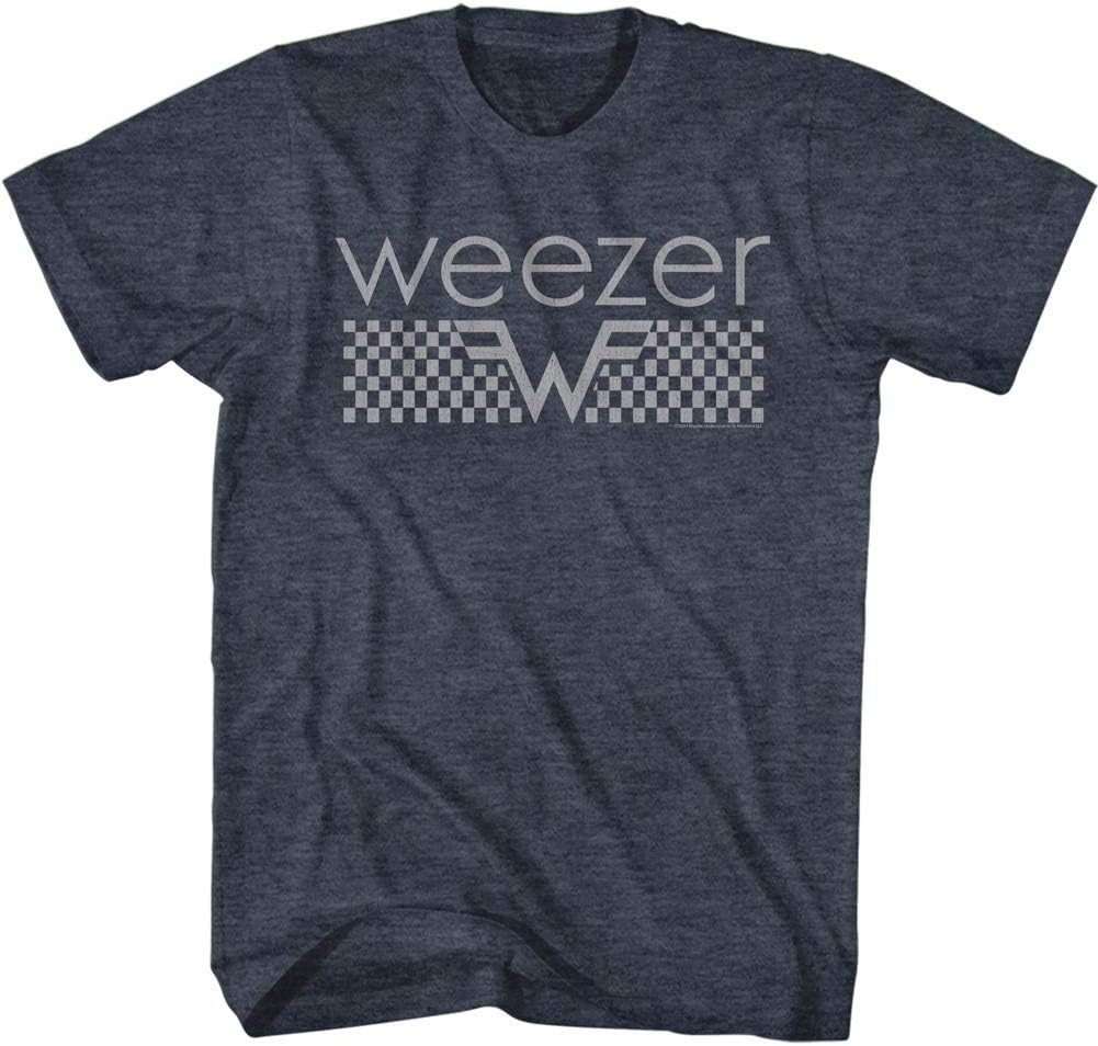 Weezer Rock Band Checkered Logo Adult Short Sleeve T-Shirt Graphic Tee XXL