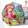 Strawberry Shortcake Automatic Opening/Closing Umbrella - Foldable Design with 8 Bones, Outdoor Use, Perfect Gift for Fans and Travelers0104
