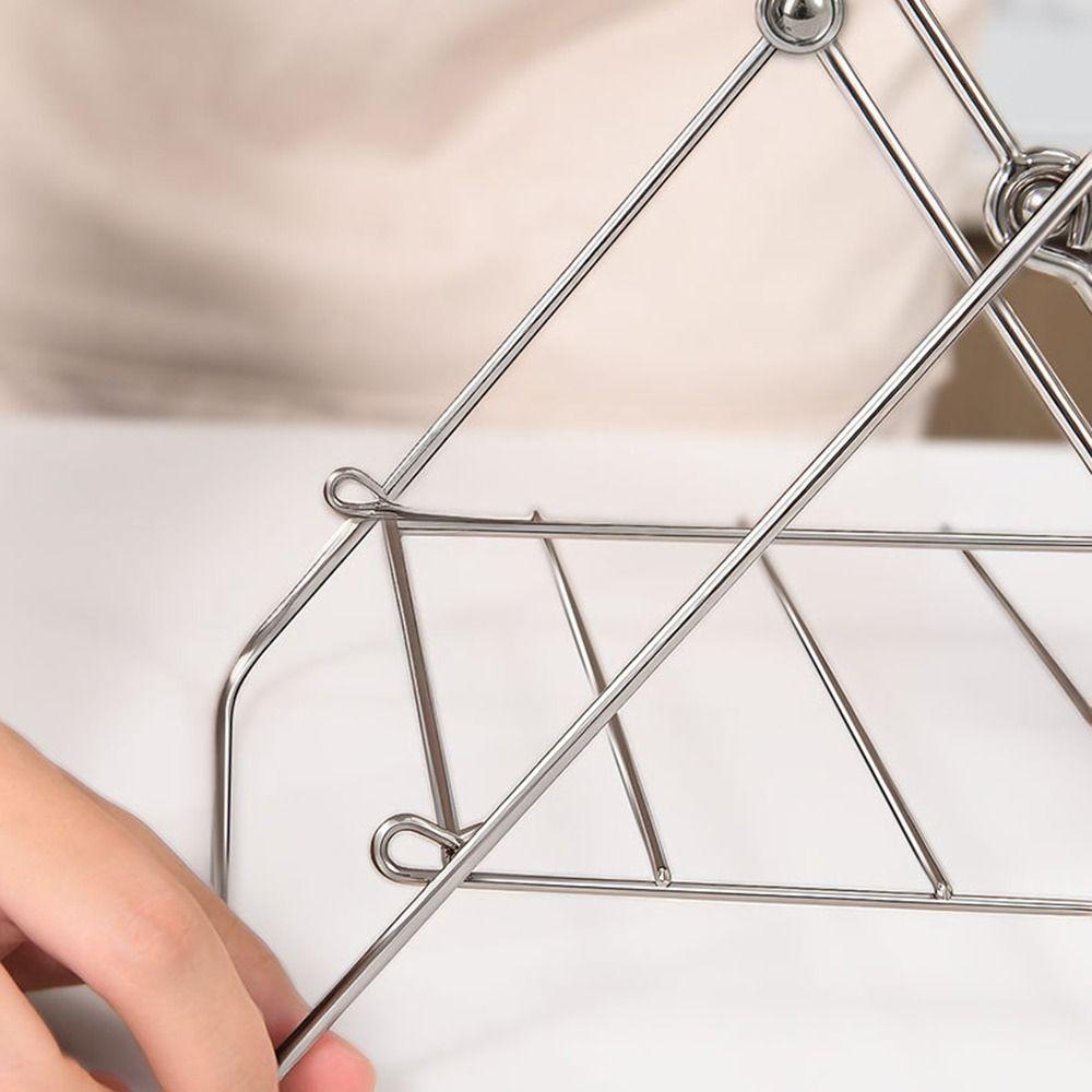 Portable Compact Trash Bag Holder Stainless Steel Foldable Garbage Bag Bracket Stable Multifunctional Sink Towel Rack BBQ