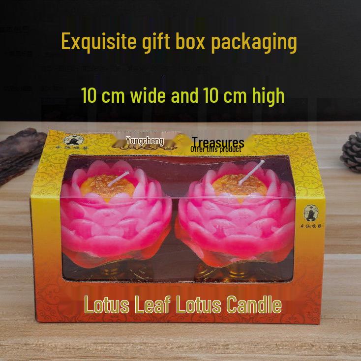 Lotus Lamp Candles: Red Floating Votive Lotus Candles Gift Box