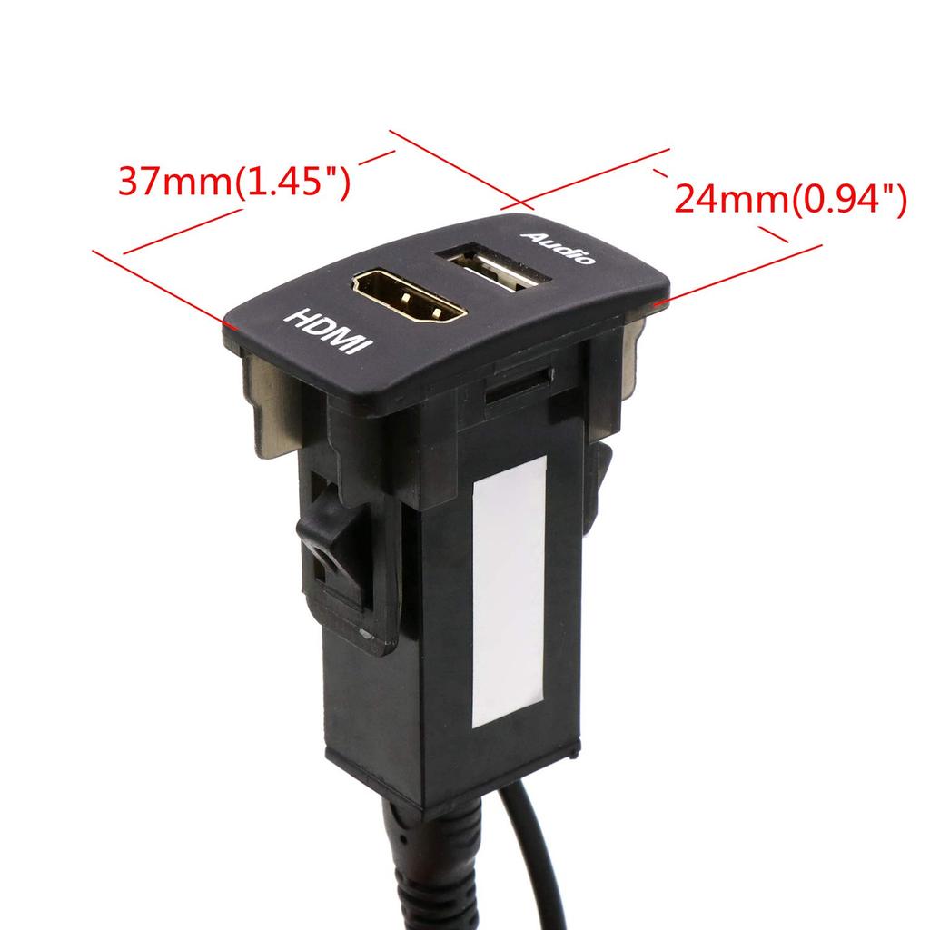 USB Input Port & HDMI Input Port Audio Parts Switch Hole Panel for Honda