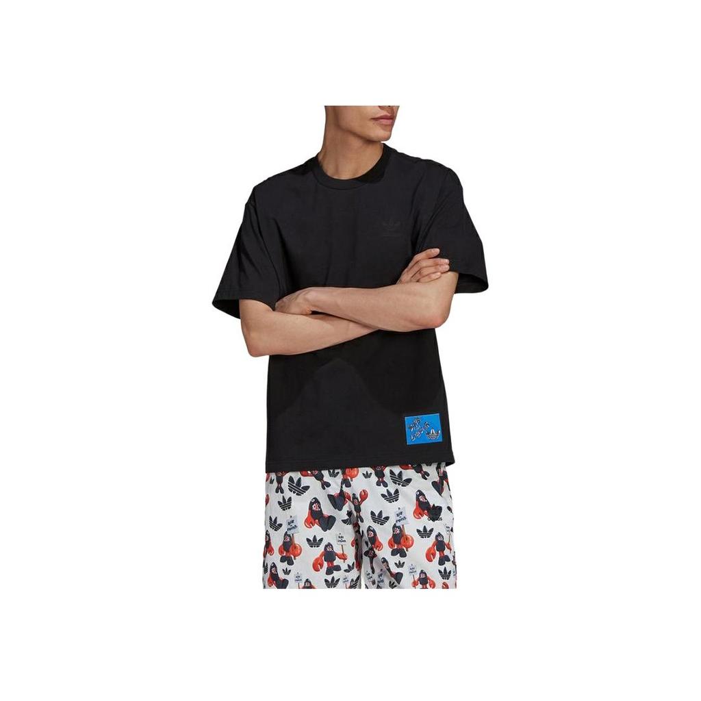 adidas Originals Artist Tee Ss With Lobster Print On The Back Men Tops Black HA4684