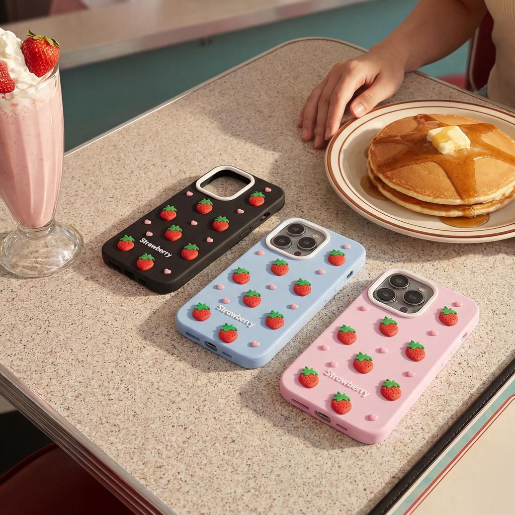 Nakładka Strawberry Do Iphone 17 Pro Max 6,9'' Niebieska