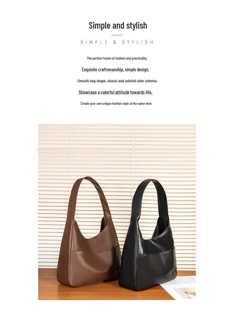 Large Capacity Soft Leather Crossbody Tote Bag for College Students and Ladies, Ideal for Autumn and Winter.