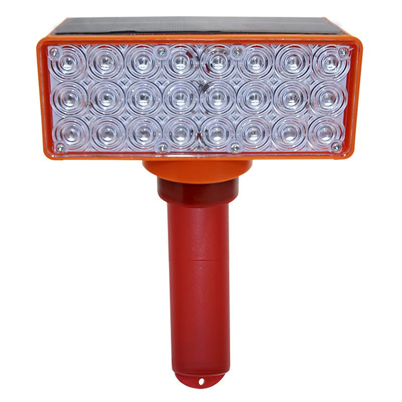 Solar LED Flashing Warning Light for Nighttime Road and Construction Safety