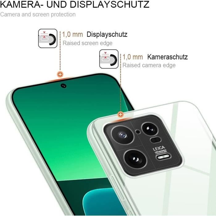 Case and 2 Tempered Glasses for Xiaomi 13 Pro - Reinforced Shockproof Silicone Protection