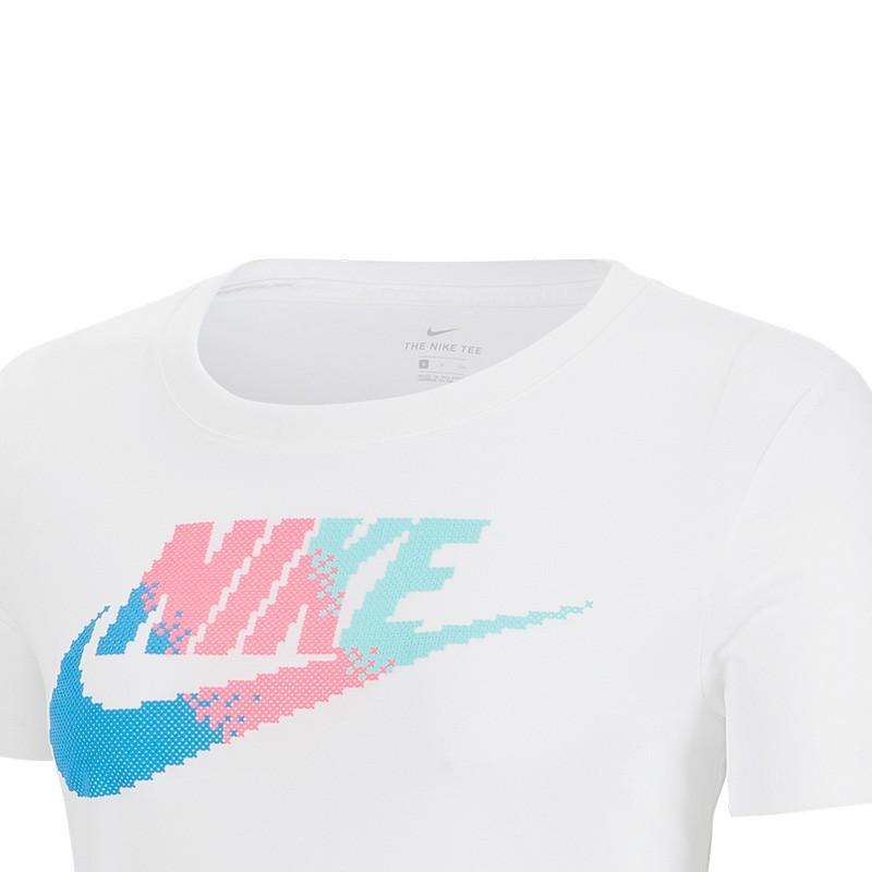 Nike Sportswear White Multicolor Pixel Logo Women's T-Shirt CQ0961-100