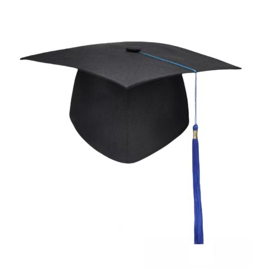 Absolventenhut mit Quaste, verstellbare Größe, leicht, matt, robust, für Abschlussfeiern und Partys