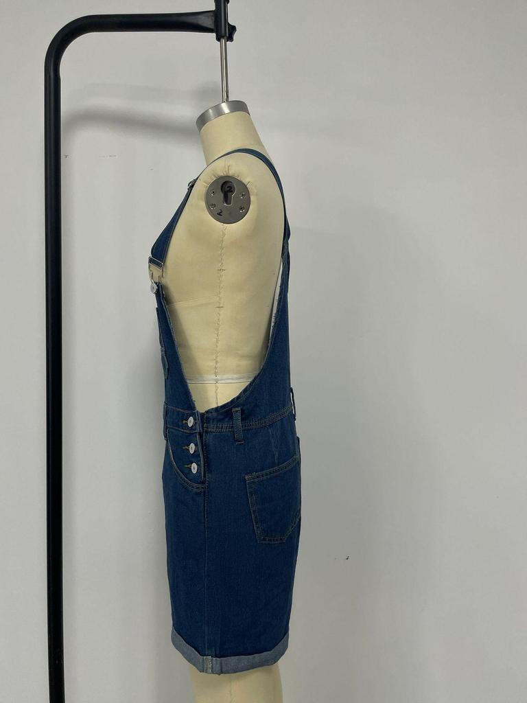 Women's Loose Multi-Pocket Overalls Jeans - European & American Style