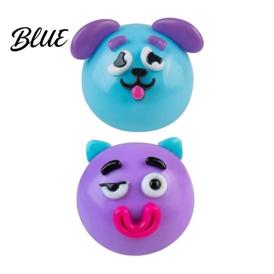 Anti-stress Toy 1/2/5Pcs Dog Face Squeeze Toy Moldable Slow Rise Cartoon Expression Stress Anxiety Relief Ball Relaxing Relieving Fidget for