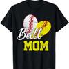 Funny Ball Mom Softball Baseball Gifts For Women Mothers Day T-Shirt