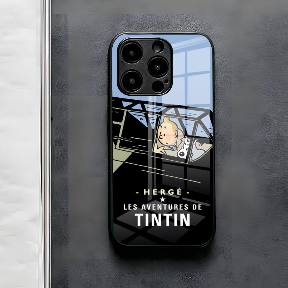 The Adventures Of T-TintinS Phone Case For IPhone 17 Air 16 E Pro Max 15 14 13 Mini 12 Pro 11 Max Plus Black Glass Cover