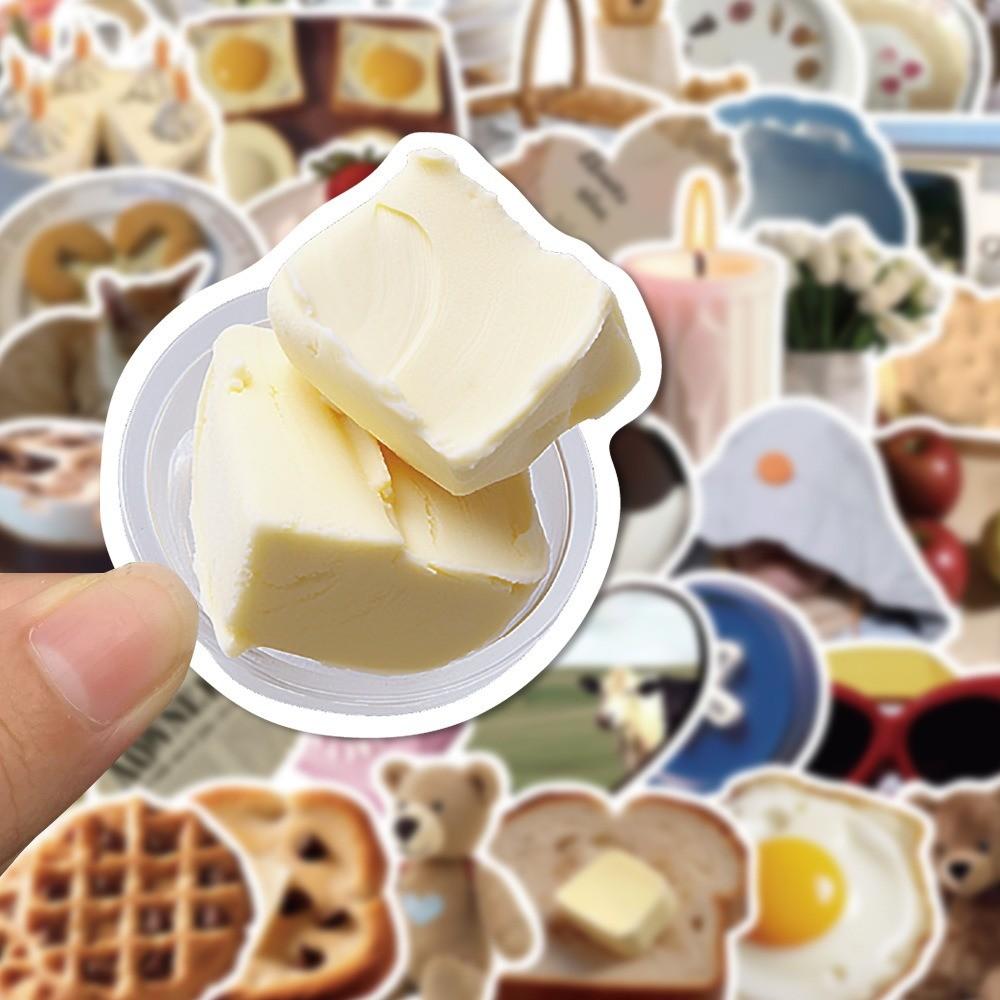 50-Piece Korean-Style Minimalist Retro High-Appearance Graffiti Stickers - DIY Decor for Phone Back Cards, Luggage, Scooters