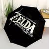 Zelda Breath Legend of Zelda Guarda-chuva Dobrável Automático com Estrutura de Ferro Resistente, Guarda-chuva Compacto Portátil de Viagem para Todas as Estações Festas 0807035