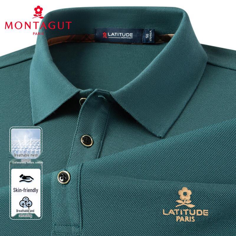 

MONTAGUT Men s Cotton Blend Casual Long-Sleeve Polo Shirt 52