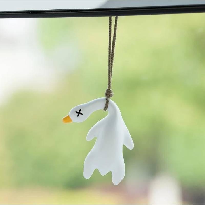 Changing Roast Color Duck Car Pendant Swing Cartoon Rearview Mirror Decoration