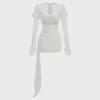 Spring/Summer Irregular Pleated Solid Color Skirt Dress for Women
