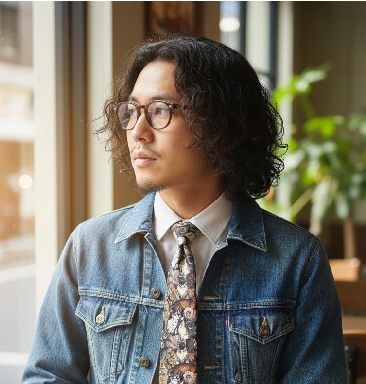 [HANG OVER] Necktie - Realistic Cat Collection - Silk Touch Polyester - Stylish and Cute - Men's Business Casual - Regular Width 8cm - Perfect for