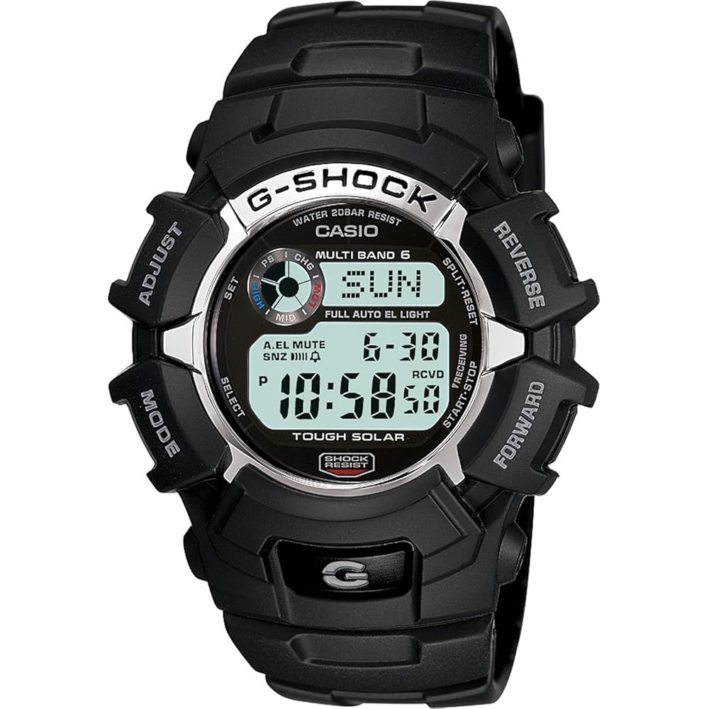 Casio G-Shock Multi-Band 6 Solar Radio Watch Black 200m Water Resistant