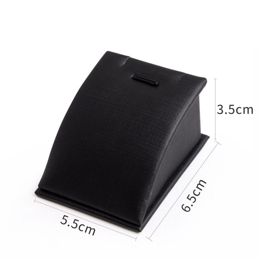 

Simple Mini Jewelry Stand Holder PU Leather Lightweight Showcase Props Protable Save Space Display Stand for Dressing Tables чёрный