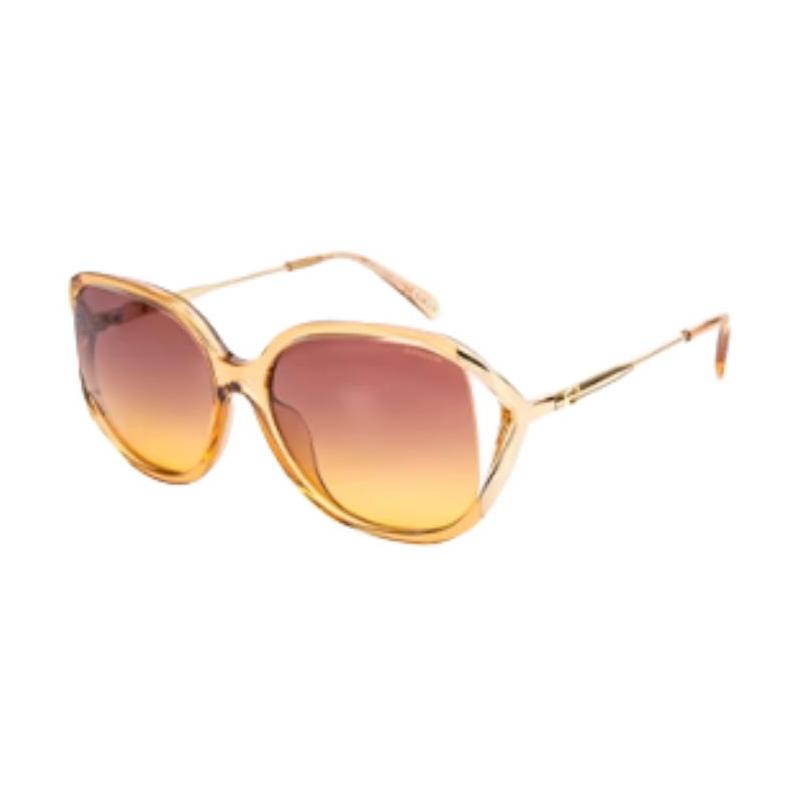 COACH Brand Logo Acetate Frame Oval Sunglasses Women s Multicolor Yellow 58 жёлтый