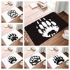 Creative Silhouette of Bear Paw Printing Non-Slip Waterproof Doormat Easy Clean Entrance Floor Mat Home Decor Durable So Fashion