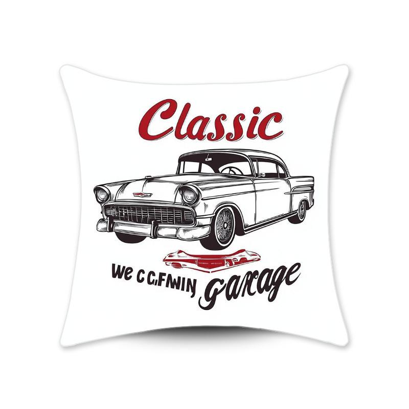 

Наволочка в ретро американском стиле, напечатанная подушка, украшение для дома, диван для гостиной, напечатанная подушка linen-45x45cm double-sided [without pillow core]