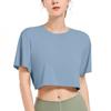 Women's Summer Cool Feeling Yoga Short Sleeve Quick Dry Casual Loose Fitness Outdoor Running Sports T-shirt