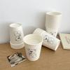 Bear-shaped Paper Cups, Minimalist Coffee Cups, Water Cups, Household Use, Thickened Version, Office Use, Disposable Tea Cups