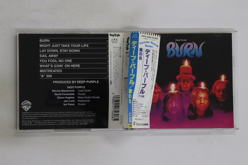 CD DEEP PURPLE - Burn 20P22608 WARNER BROS 1989 Japan Obi Rock Used