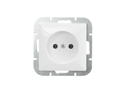 PEARL SINGLE SOCKET P/TB/U WHITE - E+9000155