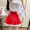 GOODS Plus Size Cute Shrine Maiden Costume Kimono Cosplay [TOKYO MARKET] [PureAribon] Mini-Length Set, (5XL)