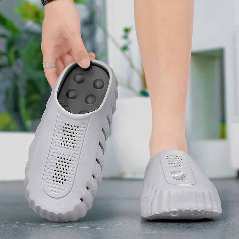 TUINANLE Damen Mode Sandalen Paar Geschlossene Zehen Dicke Plateau Sommer Rutschfest Weich EVA Unisex Innen Badezimmer Hausschuhe Flip Flops