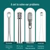 6-Piece Portable Ear Pick Tool Set with Keychain for Adults