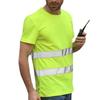 Herren Hi Vis Viz T-Shirt mit hoher Sichtbarkeit, kurze Ärmel, lässig, Outdoor, Sicherheit, Arbeit, Unisex