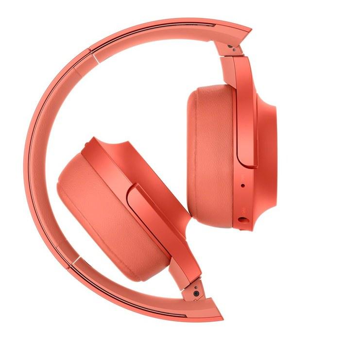 Sony h.ear on 2 Mini Wireless WH-H800: Bluetooth/Hi-Res, 24hr Battery, On-Ear, with Mic, 2017 Model, 360 Reality Audio, Twilight Red