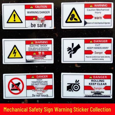 PVC Warnschild für elektrische Schockgefahr für mechanische Geräte