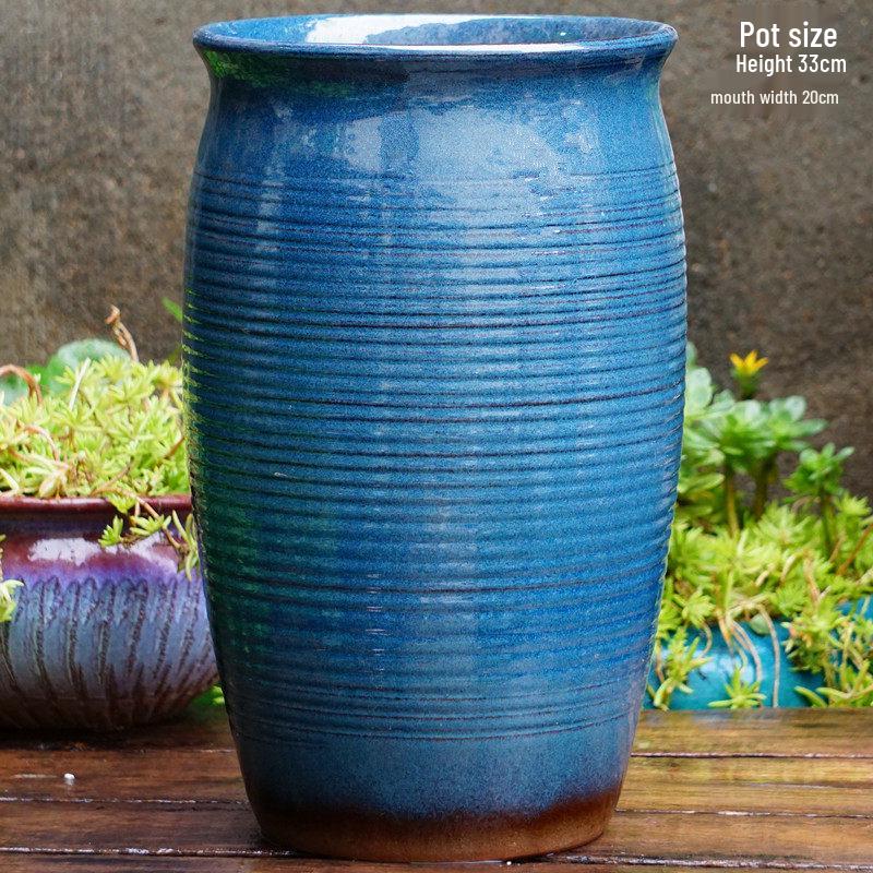 Coarse Ceramic Succulent Pot with Orchid Design – Old Tree Jade Pendant Style