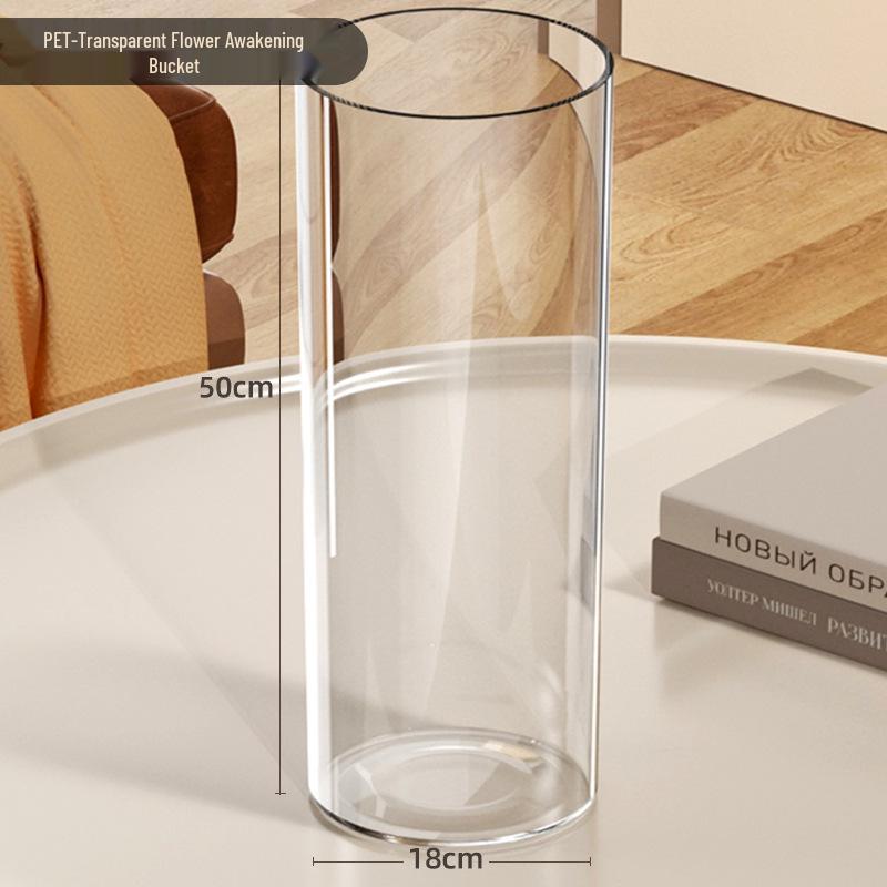 Acrylic Drop-Proof Transparent Cylinder Vase for Flower Arrangements