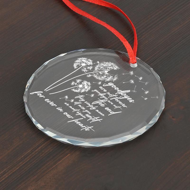 1pc/2pcs Memorial Gifts - Sympathy Gifts for Loss of Loved One, Mom, Dad - Bereavement Remembrance Grief Christmas Ornament -Glass Sympathy Ornament