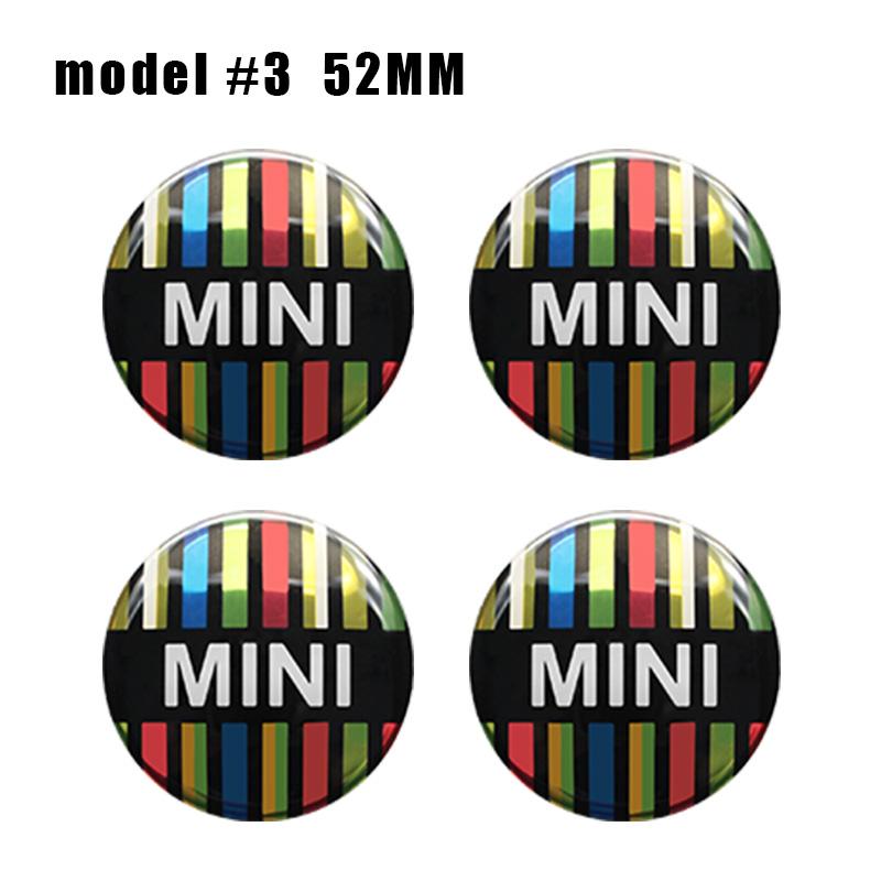 4Pc 54mm 52mm Car Wheel Center Cap Hub Covers Badge Stickers For Mini Cooper One JCW F54 F56 F60 R55 R56 R58 R60 R61 Accessories