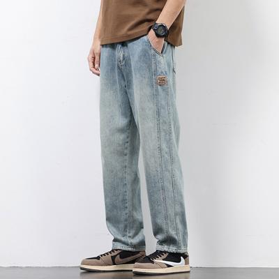 Spring and Summer Jeans Men's Straight American Loose Casual Trousers Trendy Versatile Pants