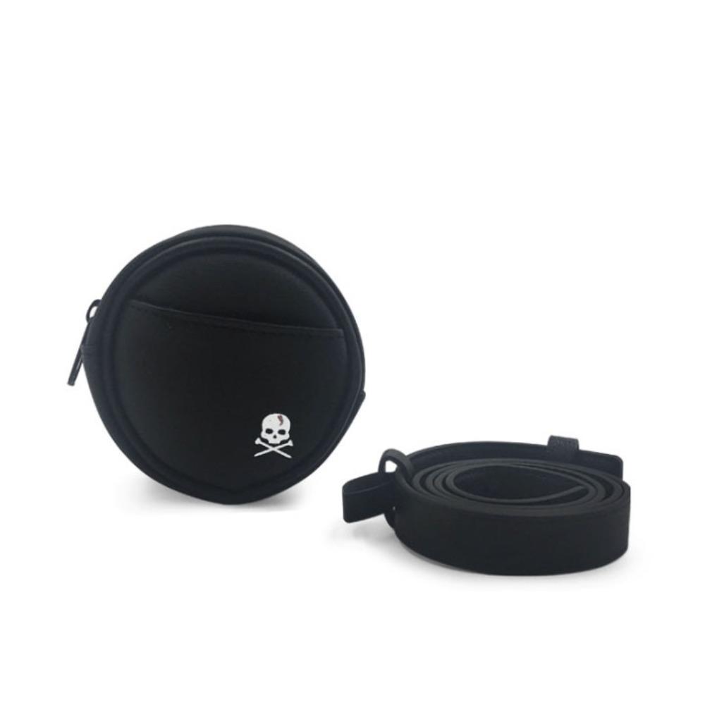 

Tee Holder Golf Storage Case Leather Golf Ball Storage Clip Golf Waist Bag Golfer Gift чёрный
