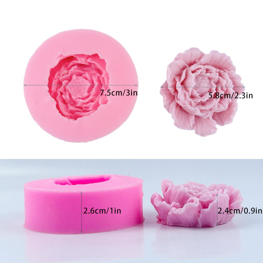 Silikonová forma na květinové svíčky pro ruční dekorace na pracovní plochu Sádrová epoxidová pryskyřice Forma na aroma svíčky pro domácí dekorace
