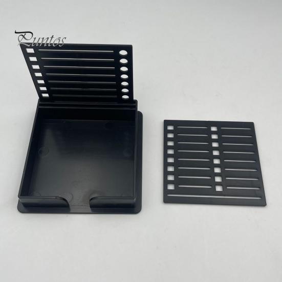 2Pcs Sticky Note Dispenser Holders High Durability Smooth Edge Burr Free Multifunctional Sticky Note Holder with Stencil