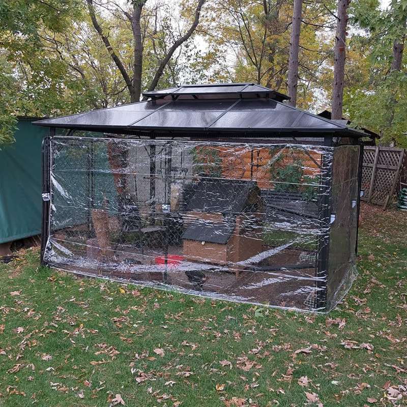 0.55mm Transparent PVC Tarpaulin Garden Greenhouse Plant Keep Warm Rainproof Gazebo Furniture Waterproof Clear Tarp Canopy