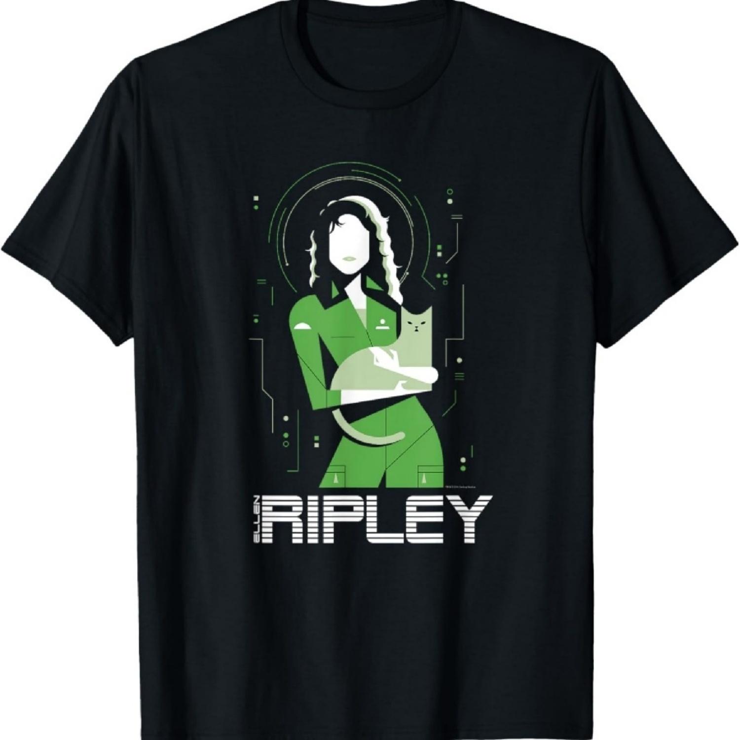 Футболка «Чужой 45-летие Эллен Рипли и Джонси» со стилизованным артом S