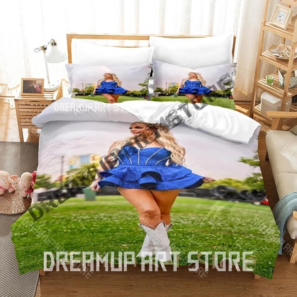 3D Print Megan Moroney Am I Okay Bedding Set Single Twin Full Queen King Size Bed Set Adult Bedroom Duvetcover Sets Anime B